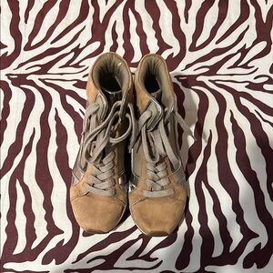 Tan High-Top Women's Sneakers